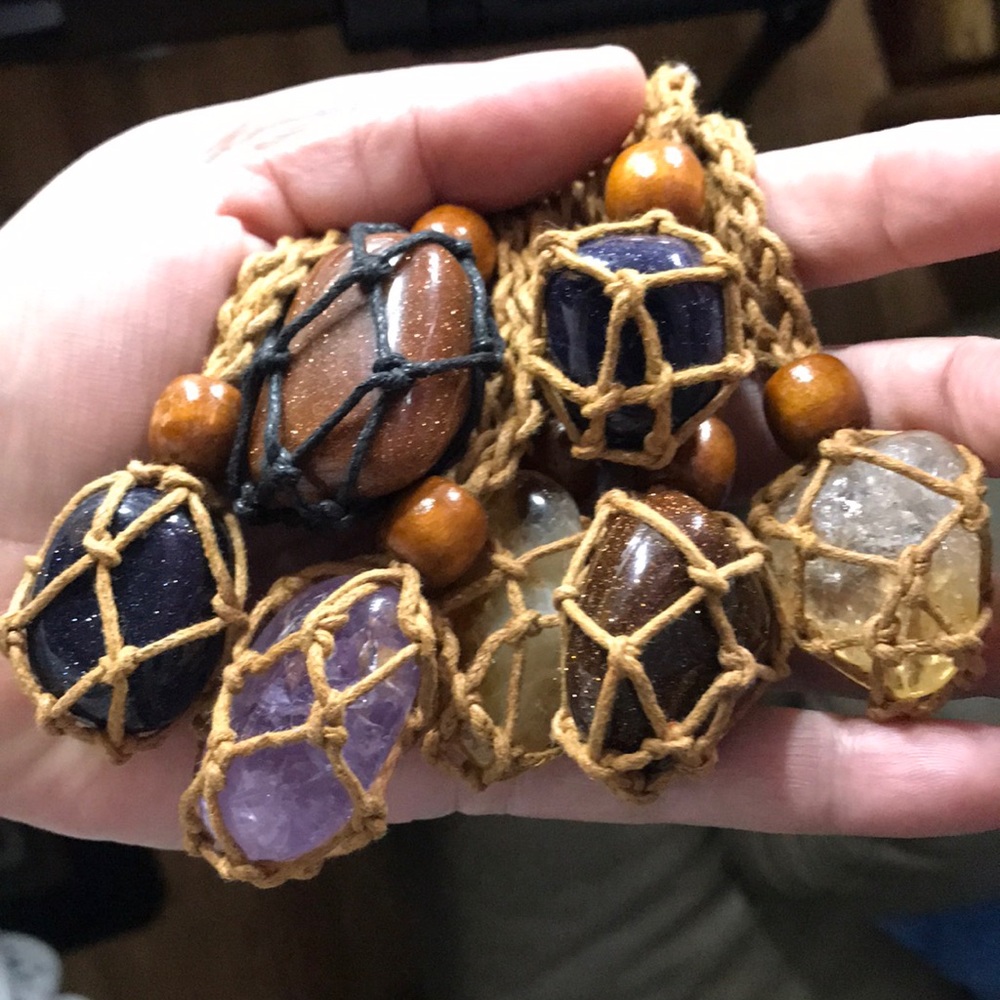 Unique Pendant Necklaces.  Genuine gemstones